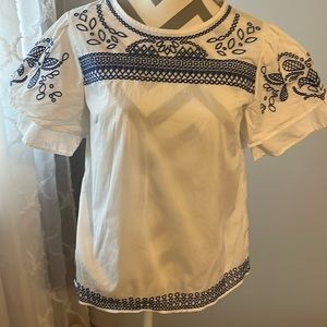 Banana Republic embroidered top